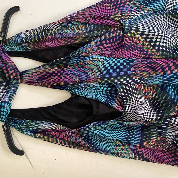 2 Silk Colorful Halter Tank Top - Picture 2 of 5